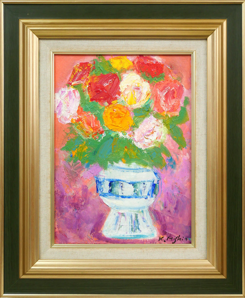 二羽の鳥 絵画 油彩画 油絵 F4 oil painting art 二羽の鳥 絵画 油彩画