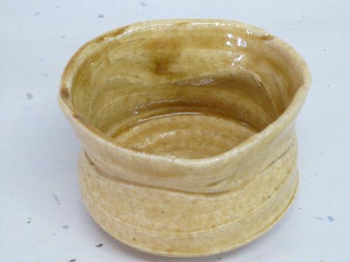 岩月竹光 作 黄瀬戸 巻板皿 5枚セット 岩月竹光 作 黄瀬戸 巻板皿 5枚