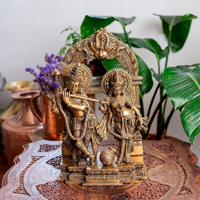 楽天市場】【送料無料】 【一点物】ラーダ クリシュナ像 永遠の愛の