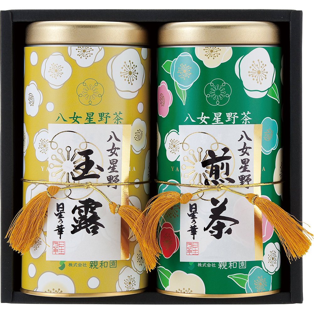 星野製茶園 抹茶 八女の華40g，八女の露20g✖️2缶 星野