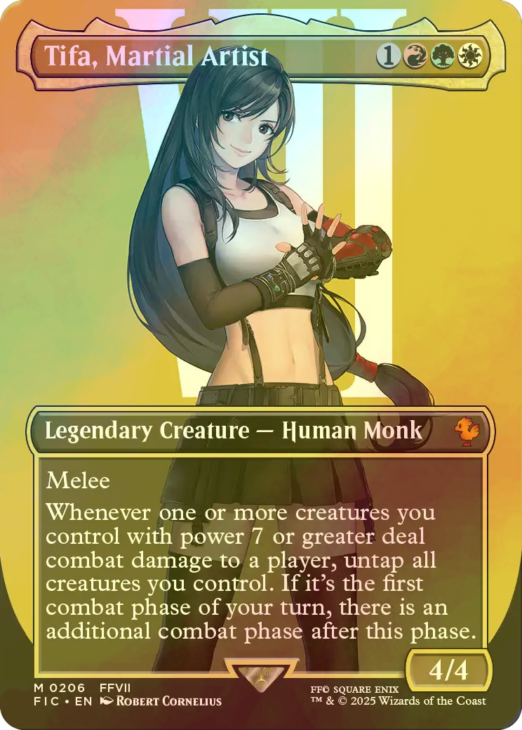 MTG 拡張アート foil 格闘家、ティファ/Tifa, Martial MTG 格闘家