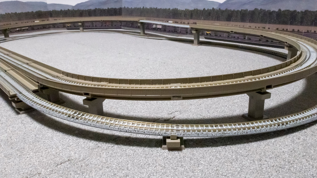 TOMIX立体交差、ポイントホーム付 レールセット レールセット 高架複線