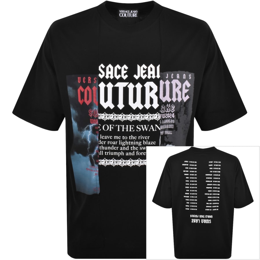 Versace Jeans Couture Logo T Shirt Black | Mainline Menswear us