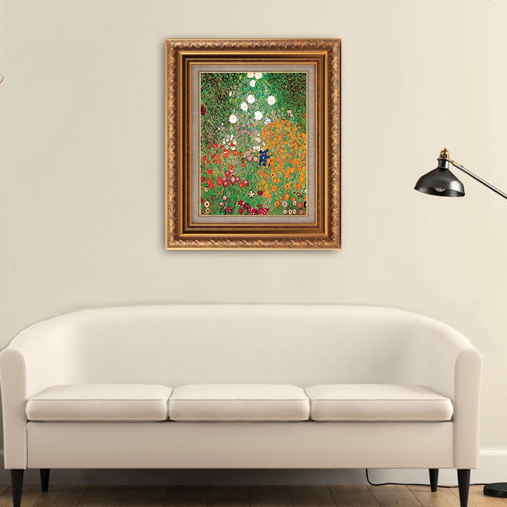 花のある庭園 【6号】 グスタフ・クリムト 【 額縁が選べる 額入り