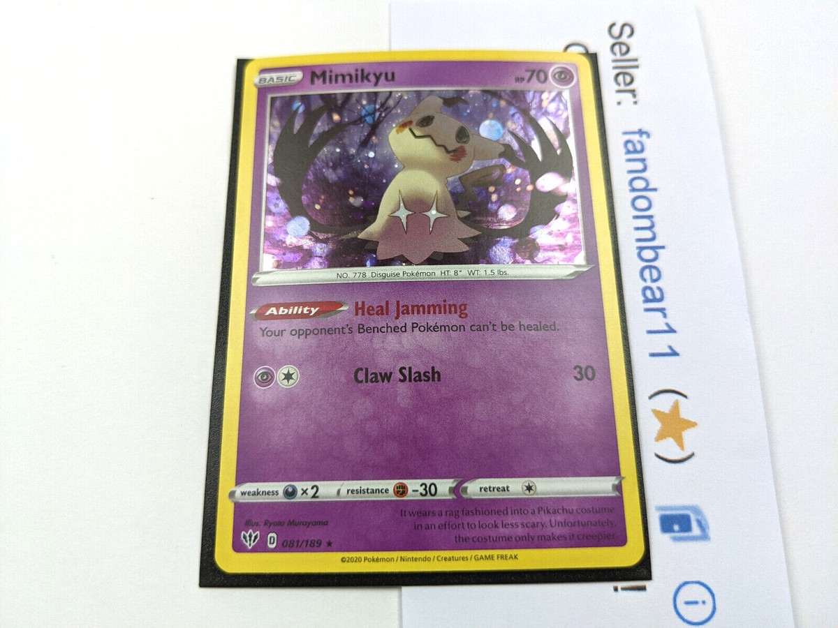 Mimikyu COSMOS HOLO PROMO card 081/189 SWSH Darkness Ablaze 2020