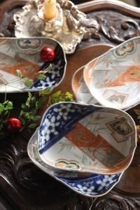 378『粉引 波文様 三ッ足皿』 /骨董品 古美術 古道具 アンティーク