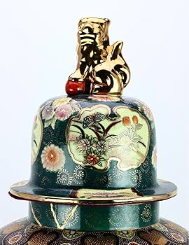 tokora様御専用」保管品レトロ九谷焼金彩百人一首飾り壷高さ約31㎝九谷