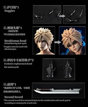 Amazon.co.jp: 1/6 クラウド＆フェンリル アクションフィギュア