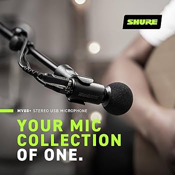 Amazon.com: Shure MV88+ Stereo USB Microphone - Condenser