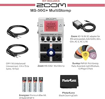 Amazon.com: Zoom MS-50G+ MultiStomp Multi-FX Guitar Pedal Bundle