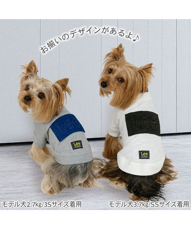 Lee エンボス ロゴ Tシャツ 《ホワイト》 小型犬 / PET PARADISE