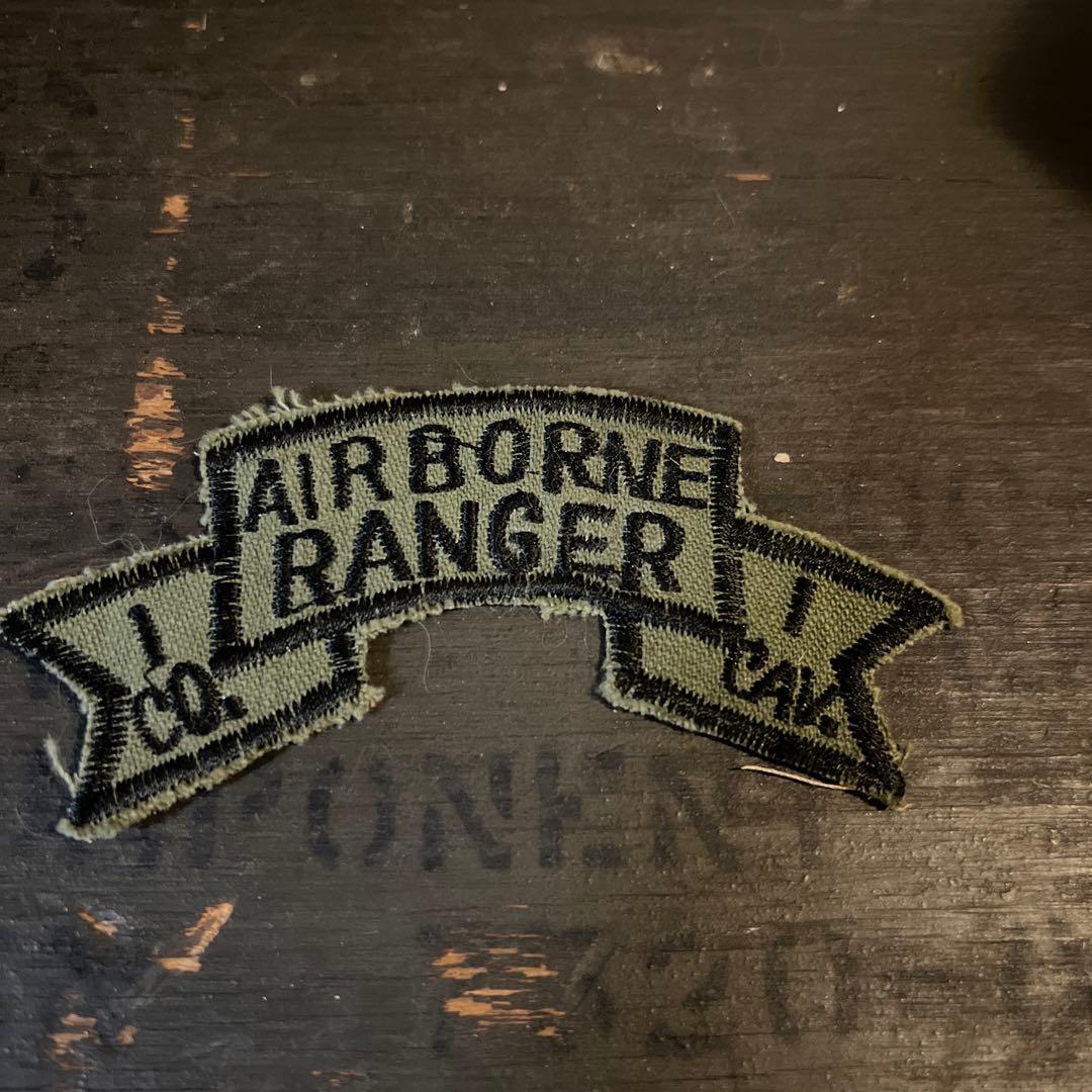60年代　米軍実物　スクロール　AIR BORNE RANGER パッチ 60年代 米軍実物 スクロール AIR BORNE RANGER パッチ 60年代 米軍実物