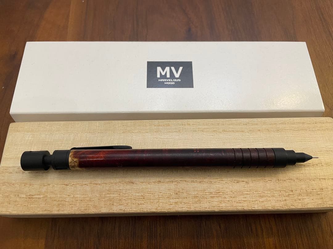 MV Marvelous wood 木製シャープペンシル HB Amazon.co.jp: マーベラス シャープペンシル 0.5mm【インドローズ