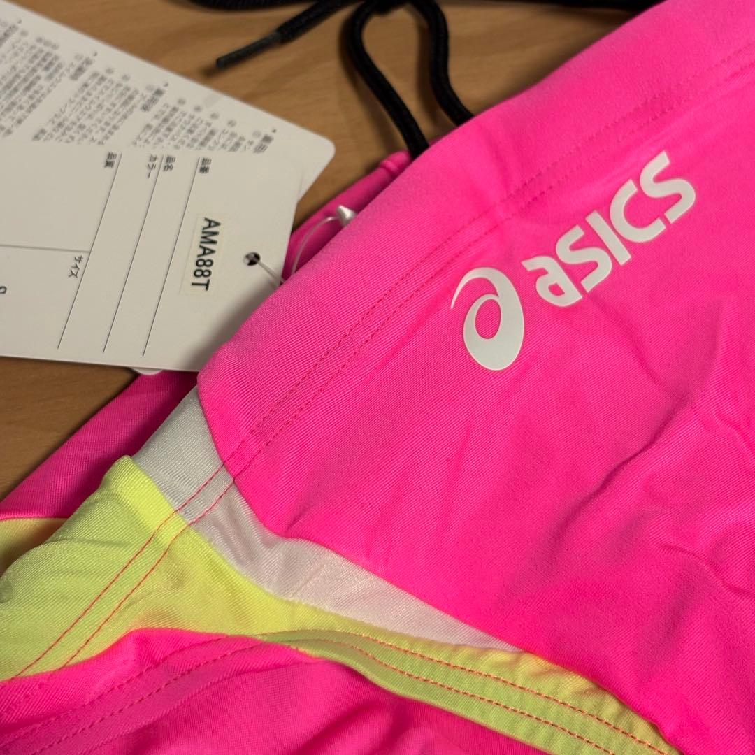 【新品】asics AMA88T 競パン 蛍光ピンク/黄 ハイドロCD 競泳水着 新品】asics AMA88T 競パン 蛍光ピンク/黄 ハイドロCD 競泳水着 新品