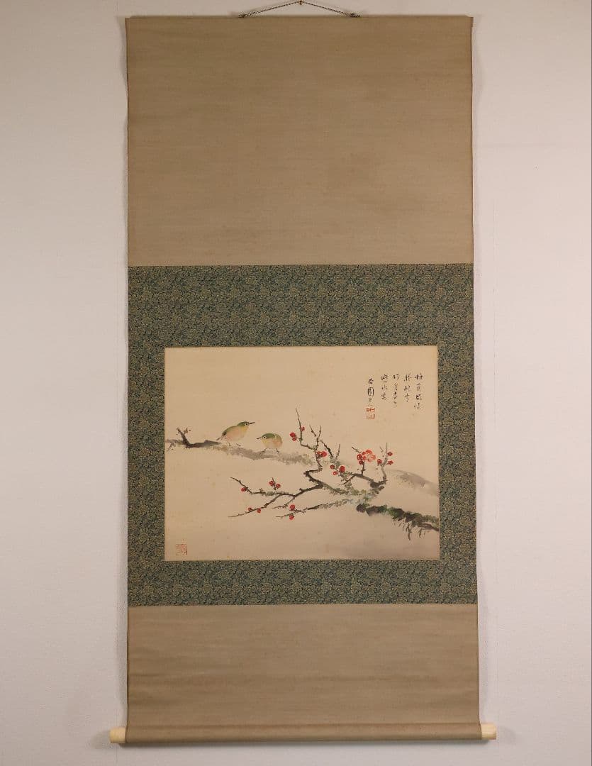 二羽の鳥 絵画 油彩画 油絵 F4 oil painting art