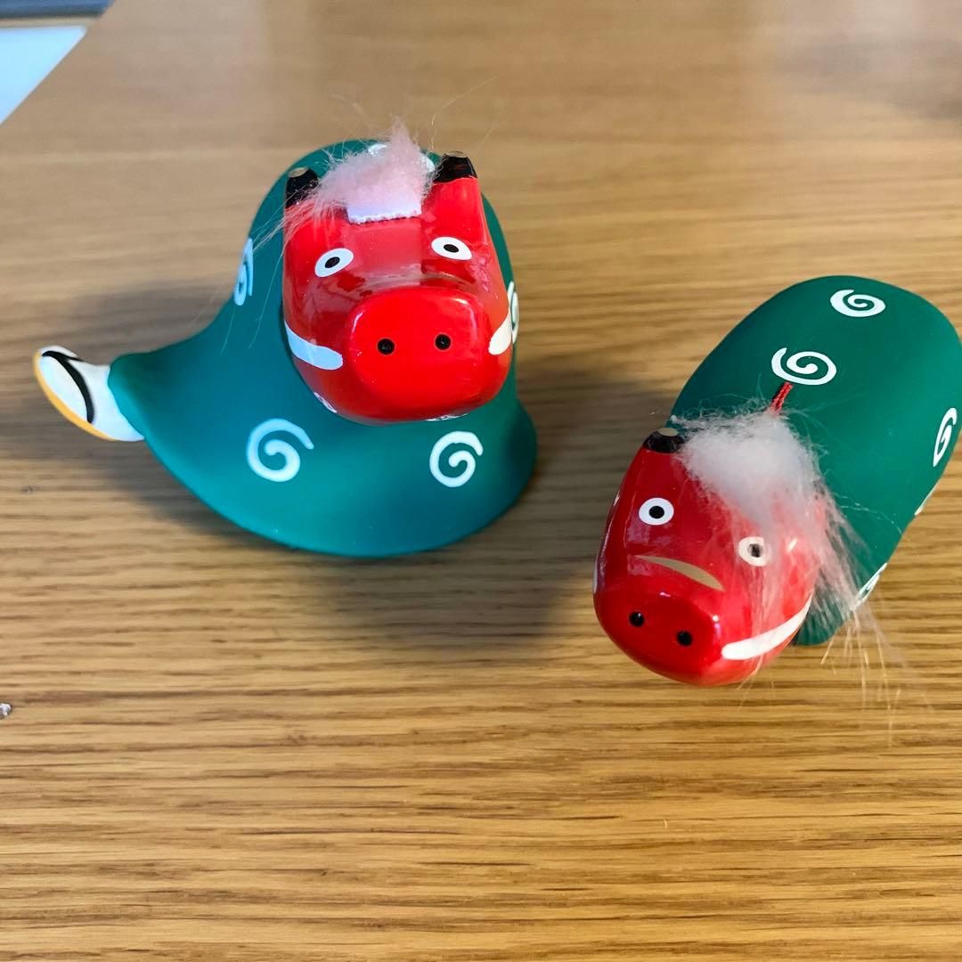 獅子舞赤べこ 2体セット 赤べこ 野沢民芸