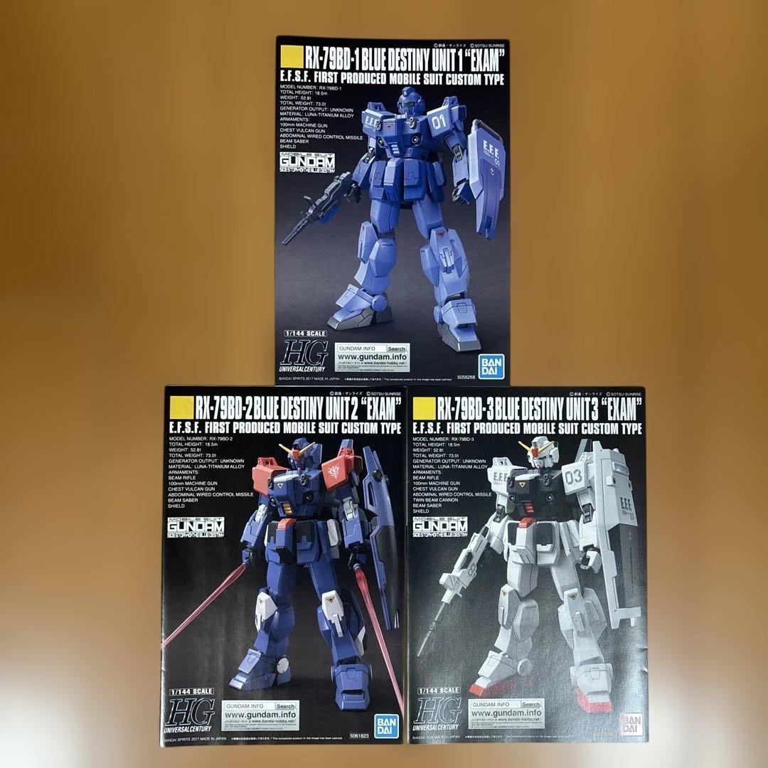 HG RX-79BD-1/2/3 ブルーデスティニーセット
