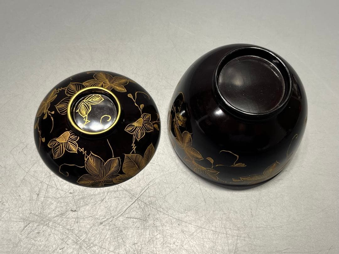 時代 極上 輪島塗 沈金蒔絵 小さな吸物椀 五客 木製 - メルカリ
